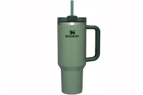 Vaso Térmico Quencher 1.18 lts - Color Verde Oscuro - incluye 2 tapas