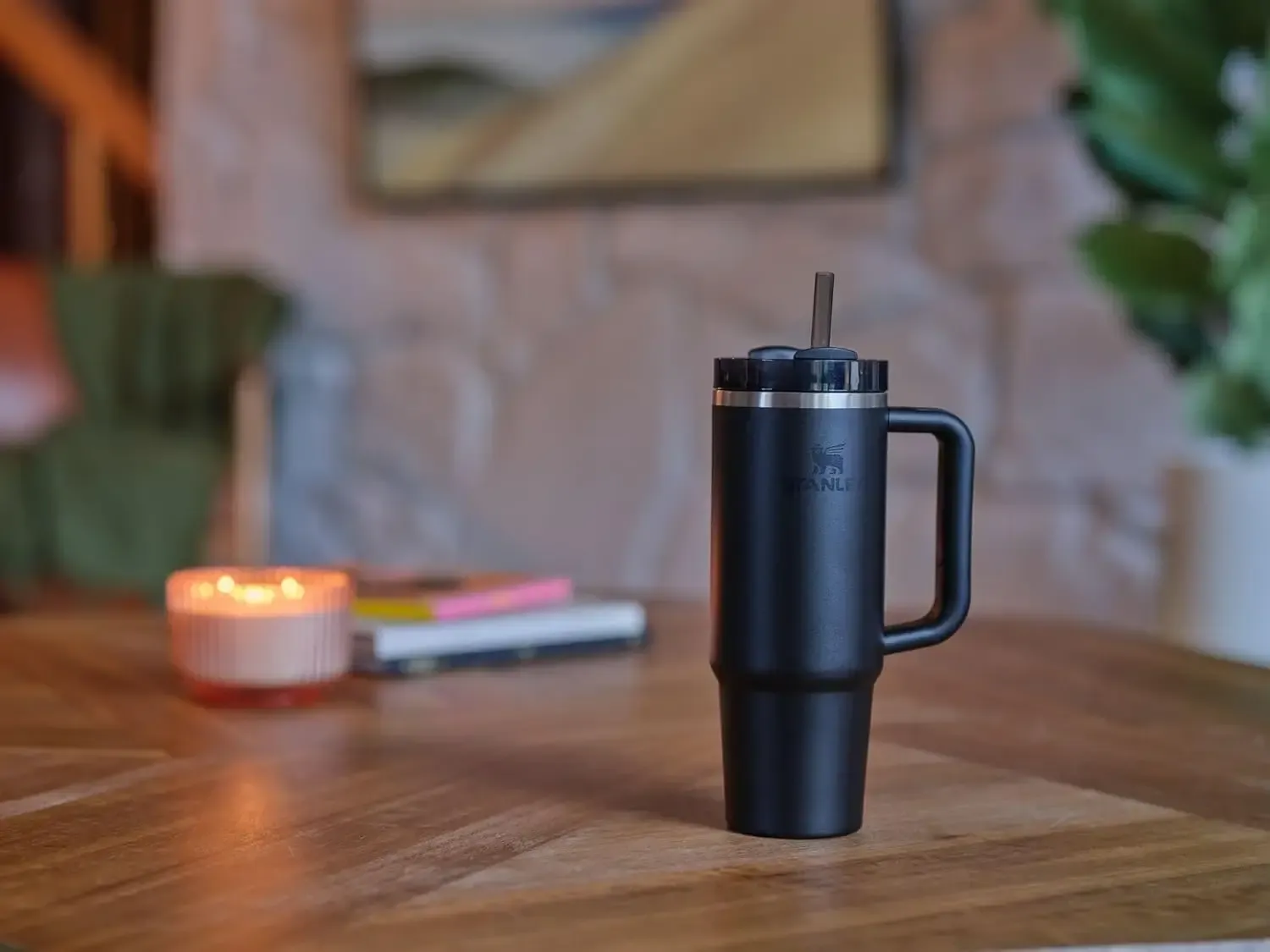 Vaso Térmico Quencher 1.18 lts - Color Negro - incluye 2 tapas