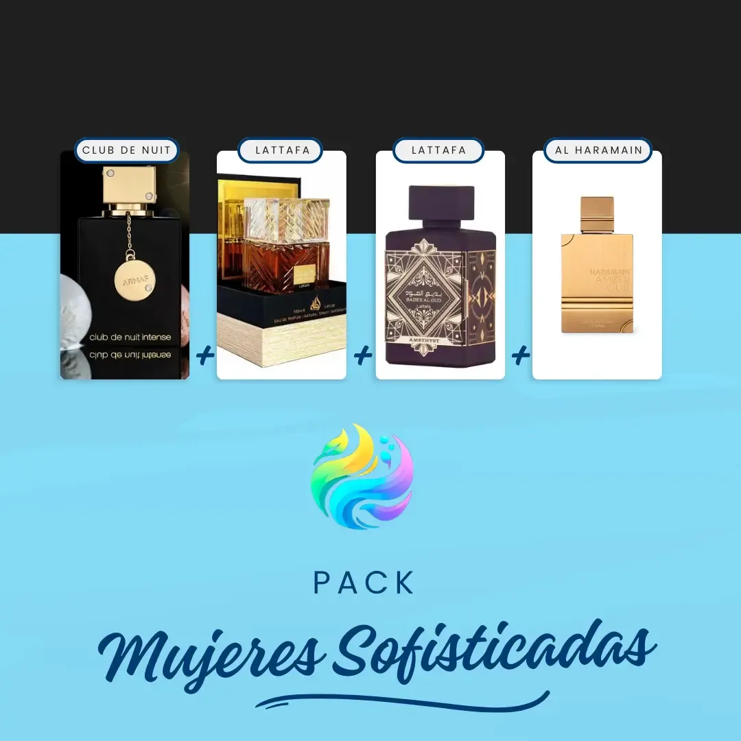Pack "Mujeres Sofisticadas" - 4 Fragancias femeninas intensas y elegantes de 5ml