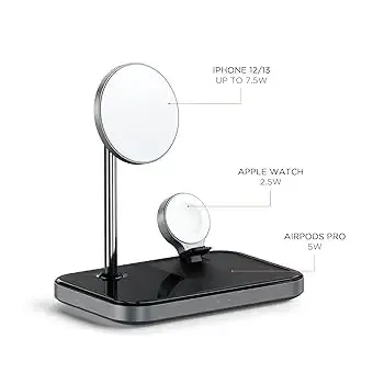 Satechi 3‑in‑1 Magnetic Wireless Charging Stand